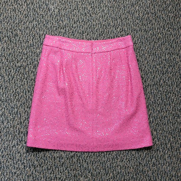 Ann Taylor Loft Sparkly Pink Sequin Skirt Size 2 Gorgeous Hot Pink Color! - Picture 10 of 16
